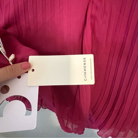 Commense NWT Magenta Ruffle Strapless Dress - Picture 7 of 9